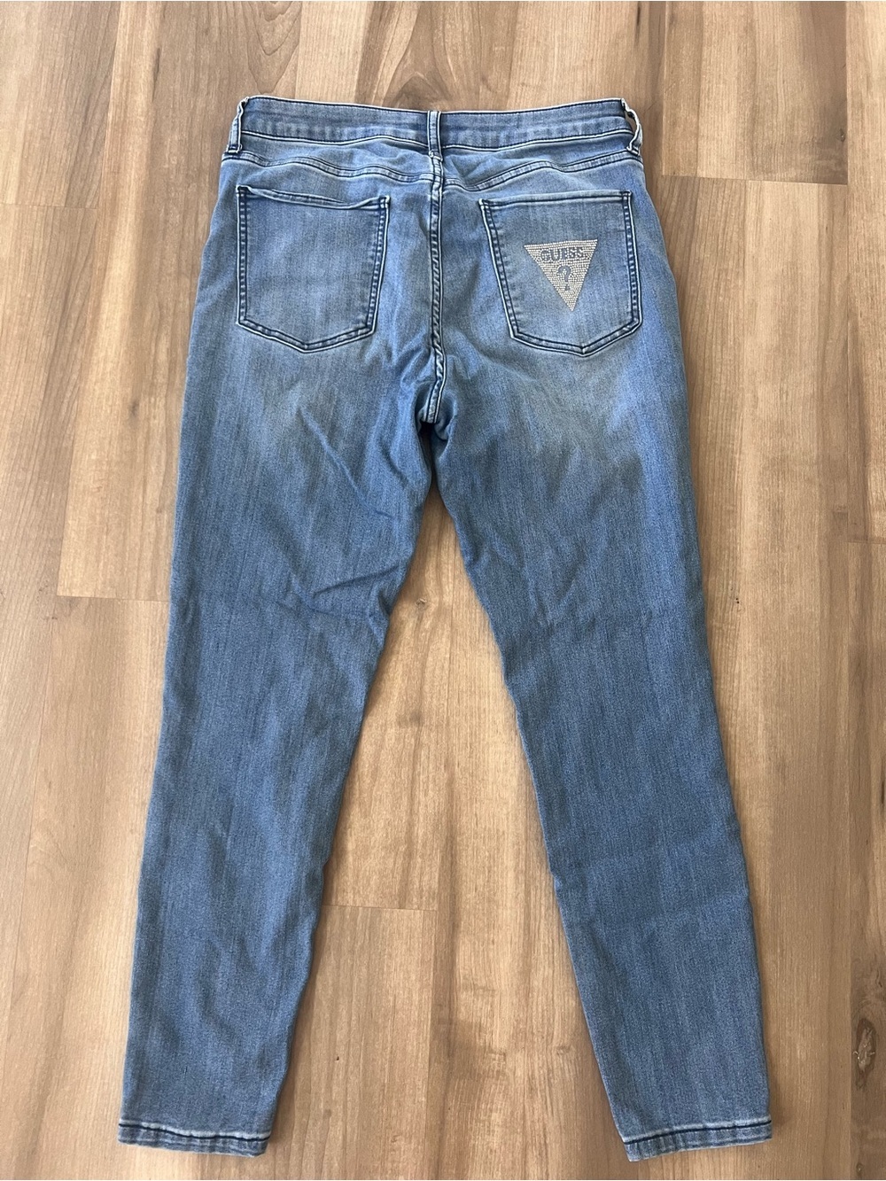 GUESS Blue Denim Jeans with Back Triangle Logo